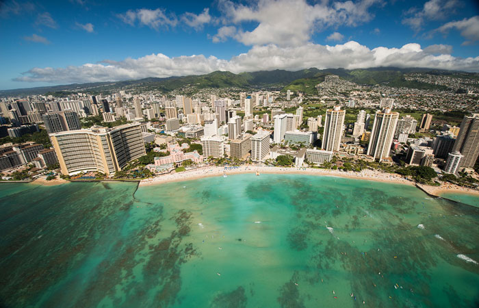 Bird's Eyeview of beautiful Waikiki