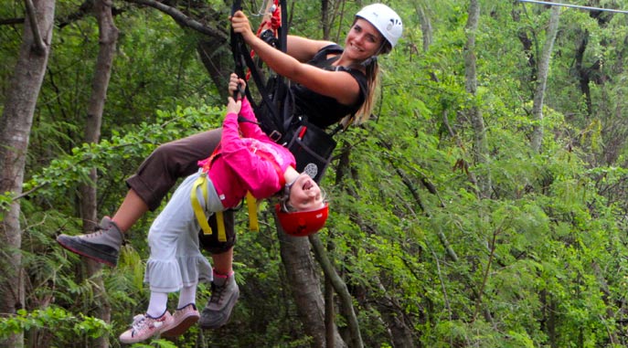 Tandem Zipline for Kids