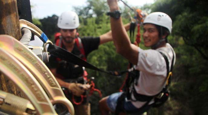 Great zipline aerial Team